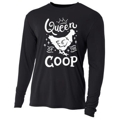 Queen Of The Coop Chicken Mom Chicken Lady Cooling Performance Long Sleeve Crew