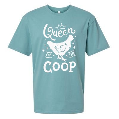 Queen Of The Coop Chicken Mom Chicken Lady Sueded Cloud Jersey T-Shirt