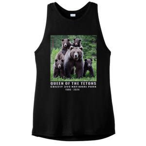 Queen Of The Tetons Grizzly 399 National Park 1996 2024 Ladies PosiCharge Tri-Blend Wicking Tank