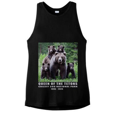 Queen Of The Tetons Grizzly 399 National Park 1996 2024 Ladies PosiCharge Tri-Blend Wicking Tank