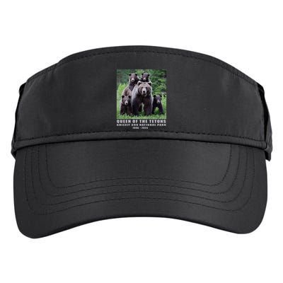 Queen Of The Tetons Grizzly 399 National Park 1996 2024 Adult Drive Performance Visor