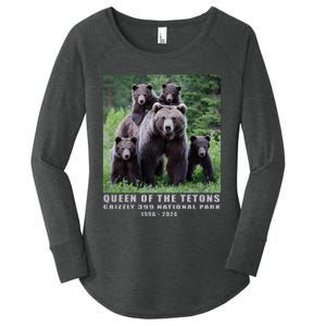 Queen Of The Tetons Grizzly 399 National Park 1996 2024 Women's Perfect Tri Tunic Long Sleeve Shirt