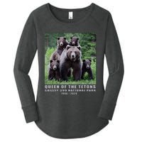 Queen Of The Tetons Grizzly 399 National Park 1996 2024 Women's Perfect Tri Tunic Long Sleeve Shirt