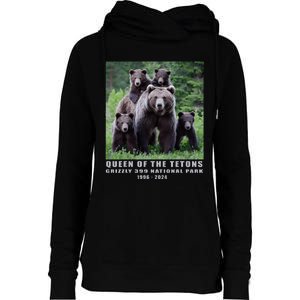 Queen Of The Tetons Grizzly 399 National Park 1996 2024 Womens Funnel Neck Pullover Hood