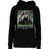 Queen Of The Tetons Grizzly 399 National Park 1996 2024 Womens Funnel Neck Pullover Hood