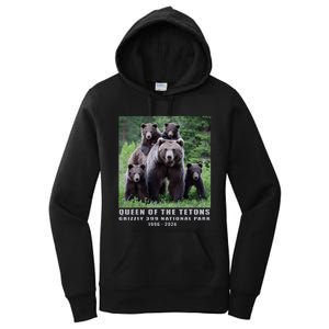 Queen Of The Tetons Grizzly 399 National Park 1996 2024 Women's Pullover Hoodie