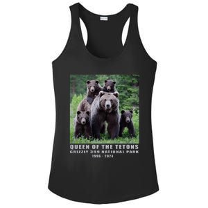 Queen Of The Tetons Grizzly 399 National Park 1996 2024 Ladies PosiCharge Competitor Racerback Tank