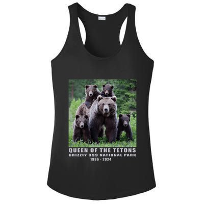 Queen Of The Tetons Grizzly 399 National Park 1996 2024 Ladies PosiCharge Competitor Racerback Tank