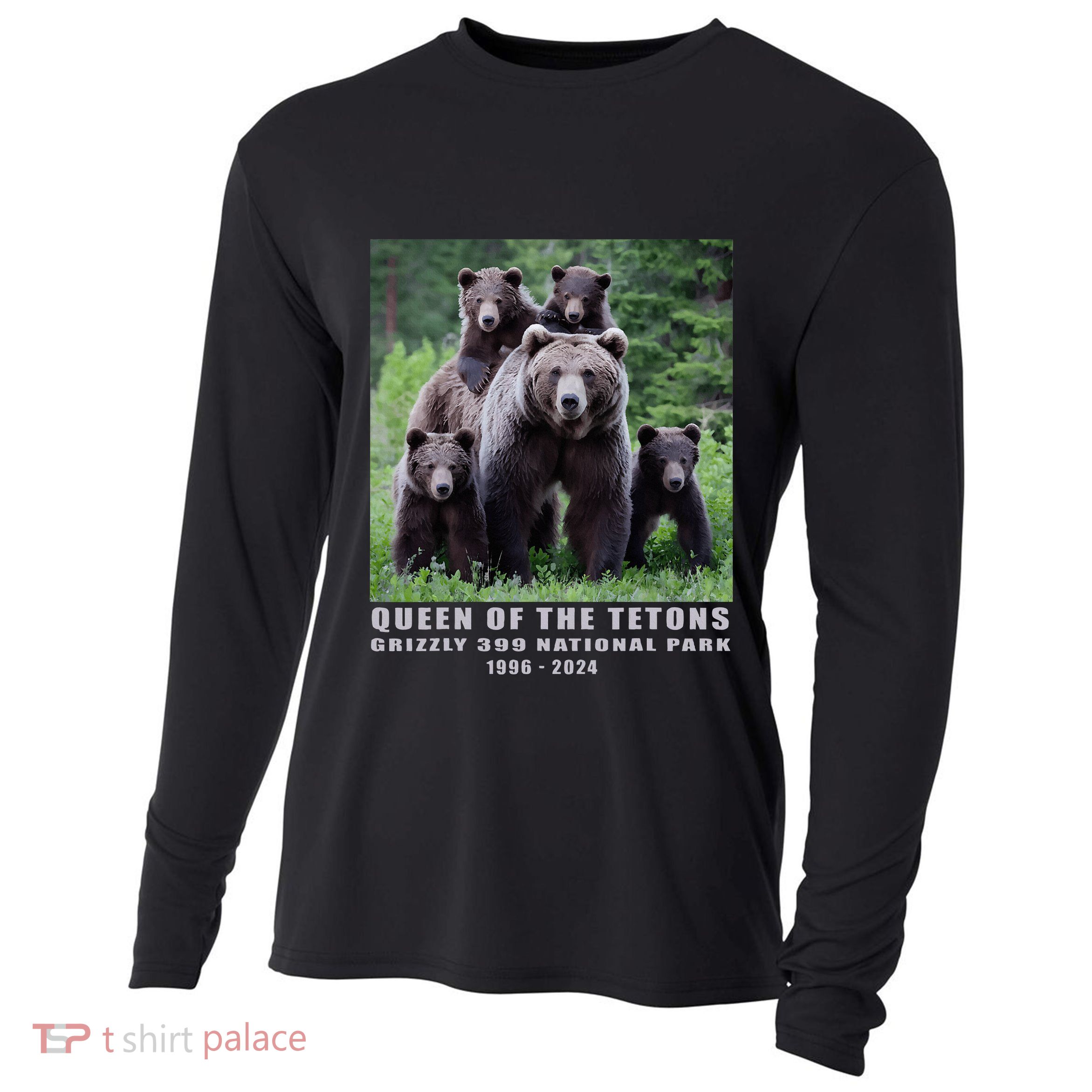 Queen Of The Tetons Grizzly 399 National Park 1996 2024 Cooling Performance Long Sleeve Crew