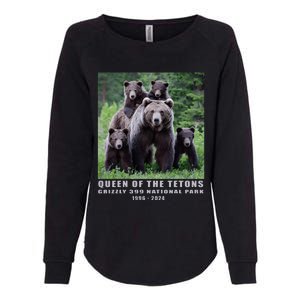 Queen Of The Tetons Grizzly 399 National Park 1996 2024 Womens California Wash Sweatshirt