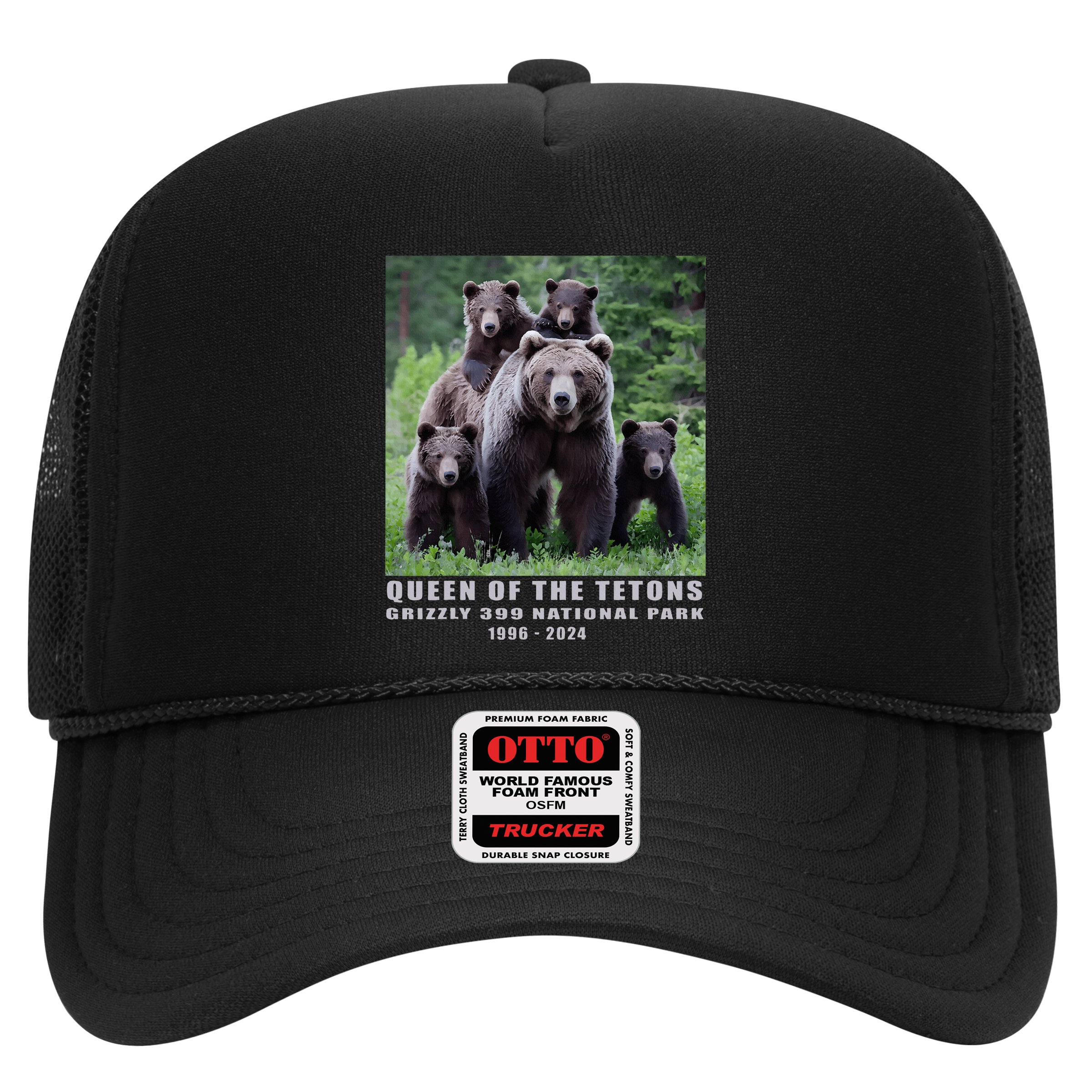 Queen Of The Tetons Grizzly 399 National Park 1996 2024 Hat