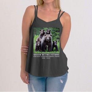 Queen Of The Tetons Grizzly 399 National Park 1996 2024 Women's Strappy Tank