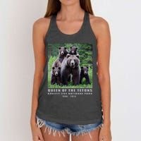 Queen Of The Tetons Grizzly 399 National Park 1996 2024 Women's Knotted Racerback Tank