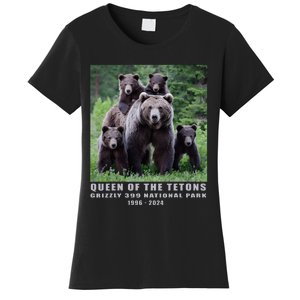 Queen Of The Tetons Grizzly 399 National Park 1996 2024 Women's T-Shirt