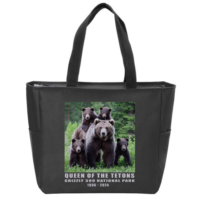 Queen Of The Tetons Grizzly 399 National Park 1996 2024 Zip Tote Bag