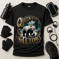 Queen Of The Tetons Grizzly 399 National Park Preserve Cooling Performance Crew T-Shirt