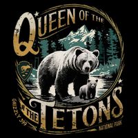 Queen Of The Tetons Grizzly 399 National Park Preserve Sustainable Bucket Hat