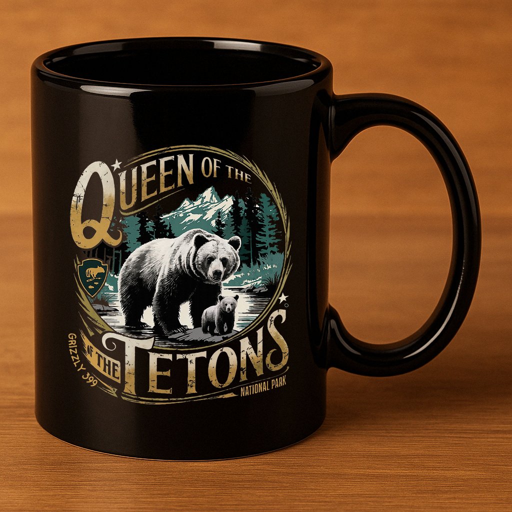 Queen Of The Tetons Grizzly 399 National Park Preserve 11oz C Handle Ceramic Mug
