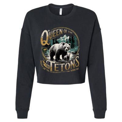 Queen Of The Tetons Grizzly 399 National Park Preserve Cropped Pullover Crew