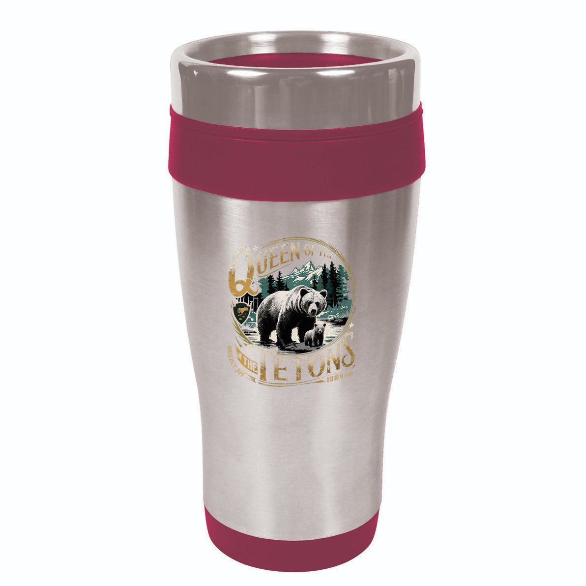 Queen Of The Tetons Grizzly 399 National Park Preserve 16oz Travel Tumbler