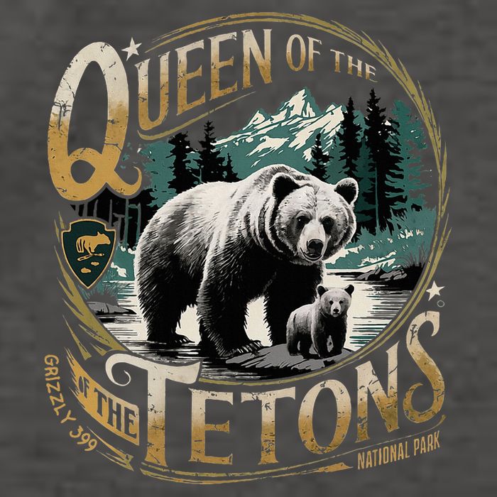 Queen Of The Tetons Grizzly 399 National Park Preserve Vector Backpack