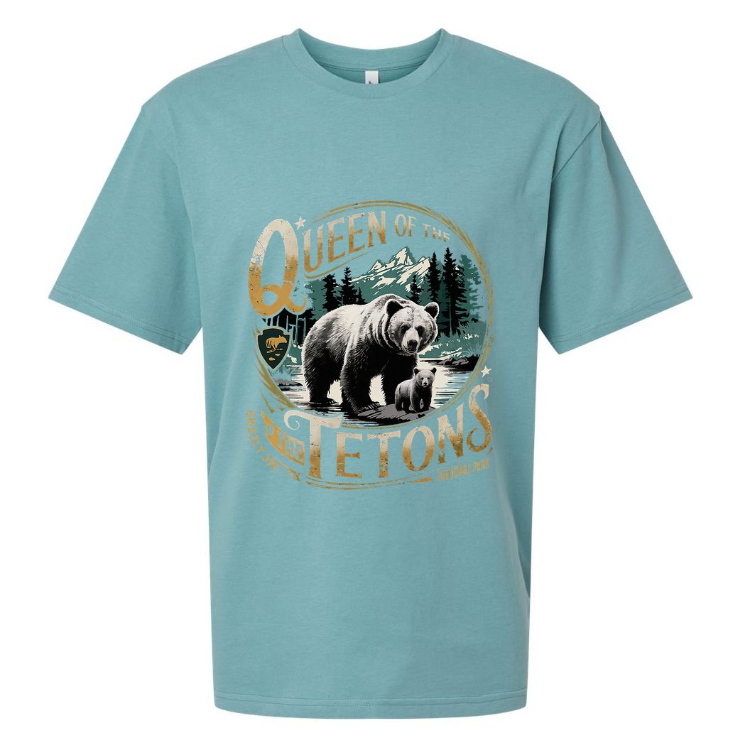 Queen Of The Tetons Grizzly 399 National Park Preserve Sueded Cloud Jersey T-Shirt