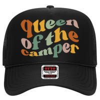 Queen Of The Camper Camping High Crown Mesh Back Trucker Hat