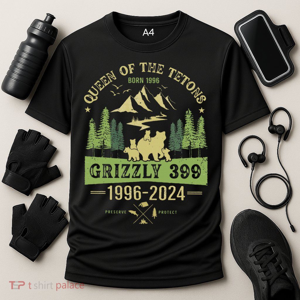 Queen Of The Tetons Grizzly 399 National Park 19962024 Performance Shirt