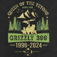 Queen Of The Tetons Grizzly 399 National Park 19962024 Adult Drive Performance Visor