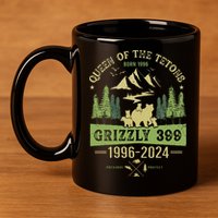 Queen Of The Tetons Grizzly 399 National Park 19962024 11oz C Handle Ceramic Mug