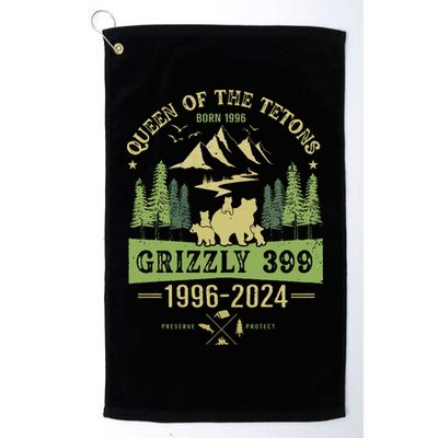 Queen Of The Tetons Grizzly 399 National Park 19962024 Golf Towel