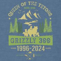 Queen Of The Tetons Grizzly 399 National Park 19962024 Garment-Dyed Sweatshirt