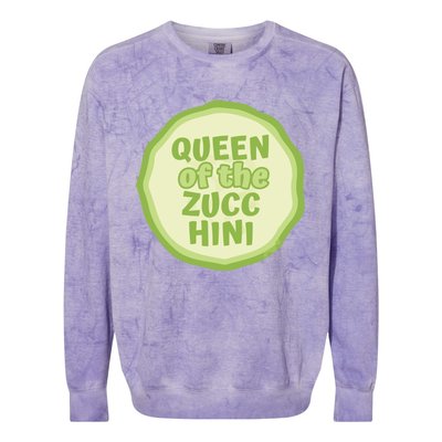 Queen Of The Zucchini Vegan Gift Colorblast Crewneck Sweatshirt