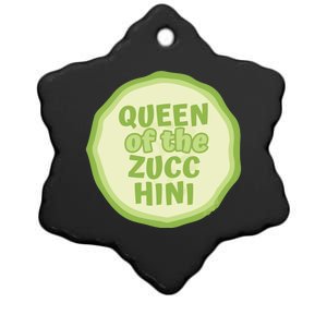 Queen Of The Zucchini Vegan Gift Ceramic Star Ornament