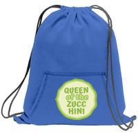 Queen Of The Zucchini Vegan Gift Sweatshirt Cinch Pack Bag