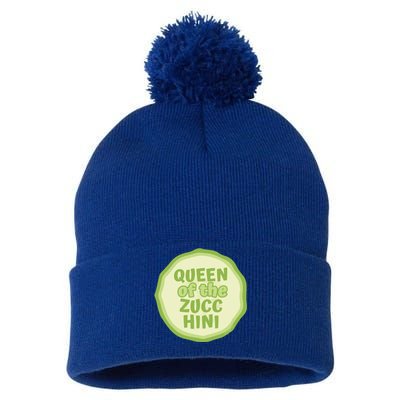 Queen Of The Zucchini Vegan Gift Pom Pom 12in Knit Beanie