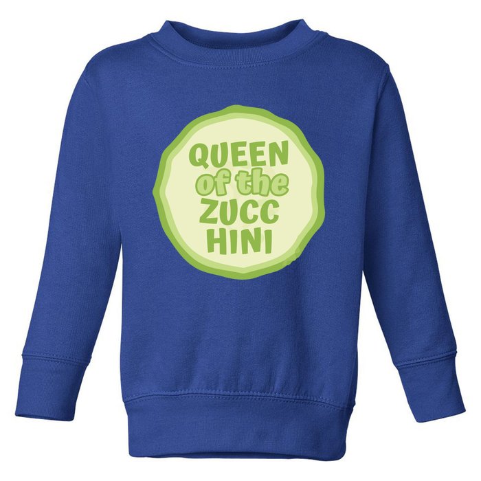 Queen Of The Zucchini Vegan Gift Toddler Sweatshirt