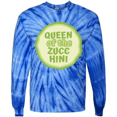 Queen Of The Zucchini Vegan Gift Tie-Dye Long Sleeve Shirt