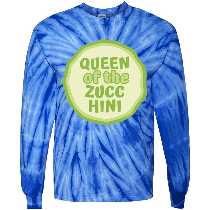 Queen Of The Zucchini Vegan Gift Tie-Dye Long Sleeve Shirt