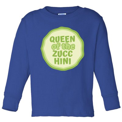 Queen Of The Zucchini Vegan Gift Toddler Long Sleeve Shirt