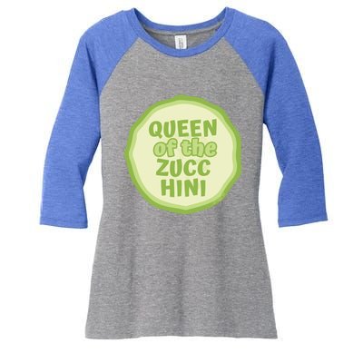 Queen Of The Zucchini Vegan Gift Women's Tri-Blend 3/4-Sleeve Raglan Shirt