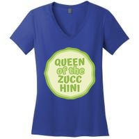 Queen Of The Zucchini Vegan Gift Women's V-Neck T-Shirt