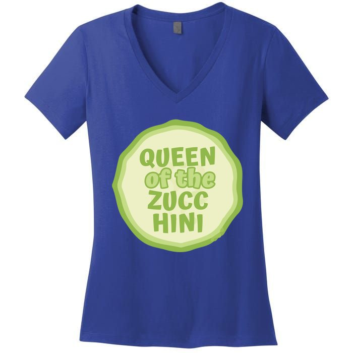 Queen Of The Zucchini Vegan Gift Women's V-Neck T-Shirt