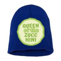 Queen Of The Zucchini Vegan Gift Short Acrylic Beanie