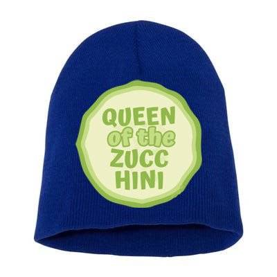 Queen Of The Zucchini Vegan Gift Short Acrylic Beanie