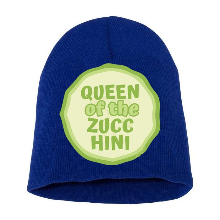 Queen Of The Zucchini Vegan Gift Short Acrylic Beanie