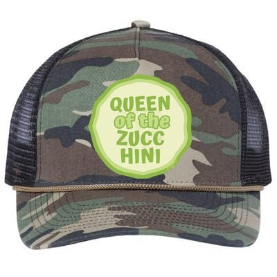 Queen Of The Zucchini Vegan Gift Retro Rope Trucker Hat Cap