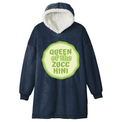 Queen Of The Zucchini Vegan Gift Hooded Wearable Blanket