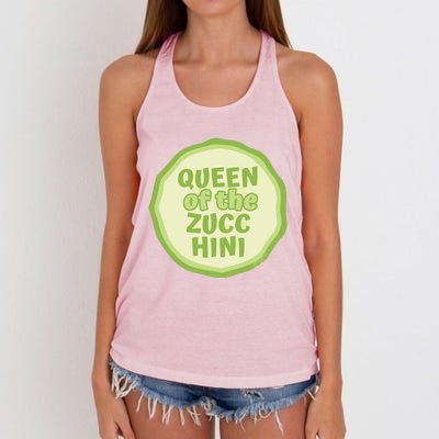 Queen Of The Zucchini Vegan Gift Women's Knotted Racerback Tank