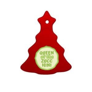 Queen Of The Zucchini Vegan Gift Ceramic Tree Ornament